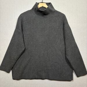 Express Oversized Heavyweight Gray Mockneck Sweater XL Minimalist Warm Academia